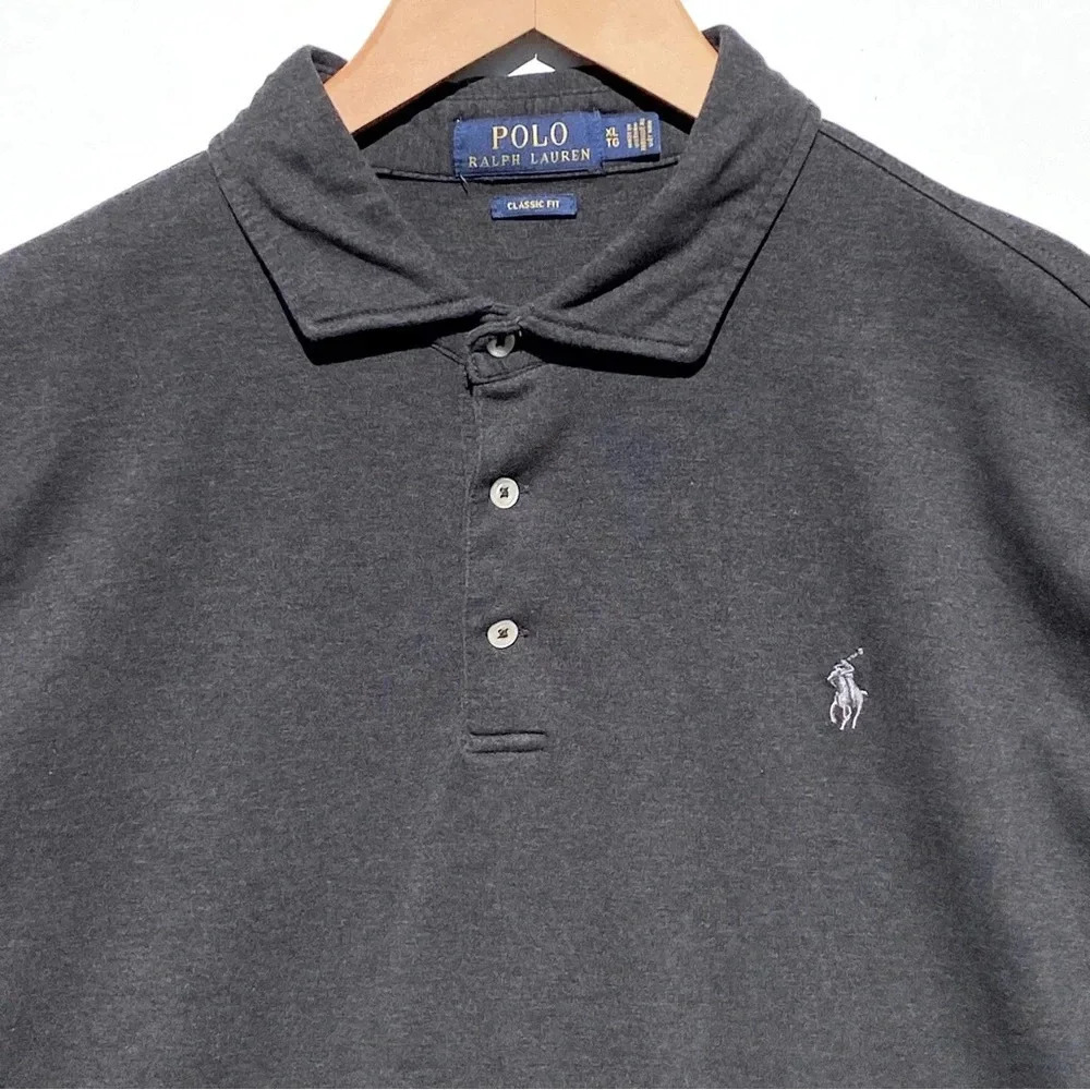 POLO RALPH LAUREN Men’s Classic Fit Soft Jersey Knit Short Sleeve 3 Button Polo - Picture 3 of 4
